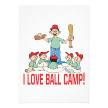 I Love Ball Camp Custom Invite