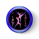 I LOVE BALLET buttons