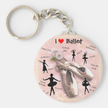 I love Ballet Key Chain