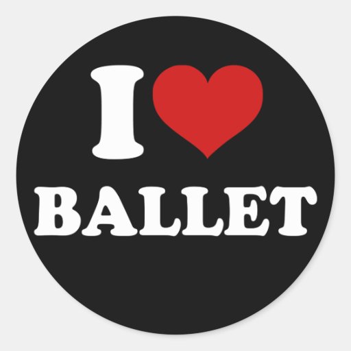 I Love Ballet Stickers
