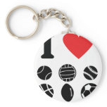 I love balls icon keychain