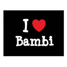 I love Bambi heart T-Shirt Postcard