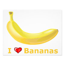I Love Bananas Personalized Announcements