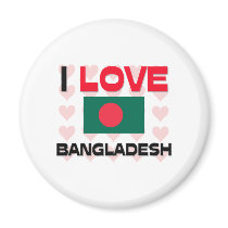 I Love Bangladesh magnets