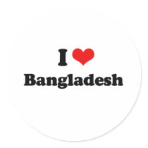 I Love Bangladesh Tshirt Stickers