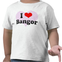 I Love Bangor, United States Tee Shirts