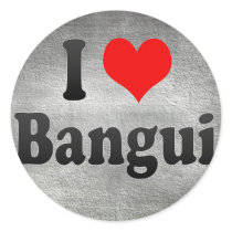 I Love Bangui, Central African Republic Round Stickers