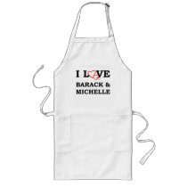 I Love Barack & Michelle Apron