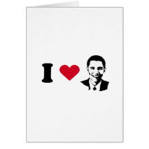I Love Barack Obama T-shirt Card