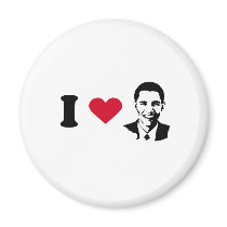 I Love Barack Obama T-shirt Fridge Magnets