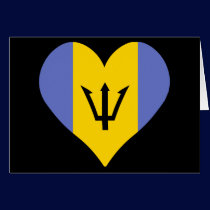 I Love Barbados Heart cards