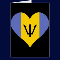 I Love Barbados Heart cards