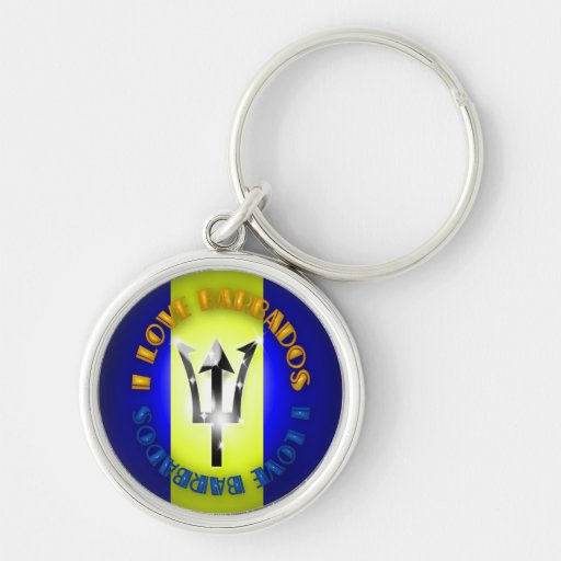 I love Barbados Keychain