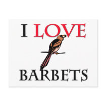 I Love Barbets Postcard