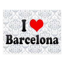 I Love Barcelona, Spain Postcard