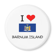 I Love Barnum Island New York Magnets