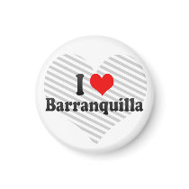 I Love Barranquilla, Colombia Refrigerator Magnets