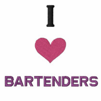 "I LOVE BARTENDERS" SHIRT - Customised EMBROIDERY Polo