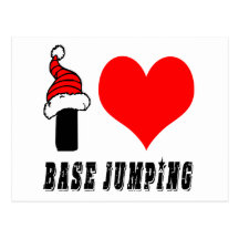 I Love Base Jumping Design Postcard