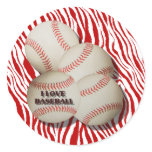 I LOVE BASEBALL -STICKER