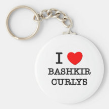I Love Bashkir Curlys (Horses) Key Chains