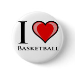 I Love Basketball buttons