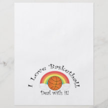 I love basketball deal with it full color flyer