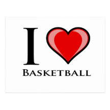 I Love Basketball Postcards