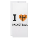 I love basketball symbol full color rack card