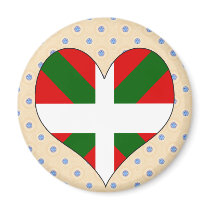 I Love Basque Fridge Magnet