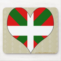 I Love Basque Mouse Pad