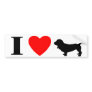 I Love Basset Hounds Bumper Sticker