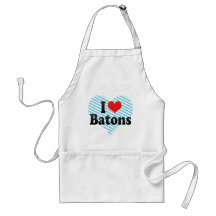 I Love Batons Aprons