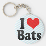 I Love Bats Keychain