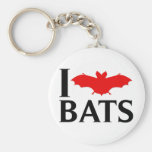 I Love Bats Keychains