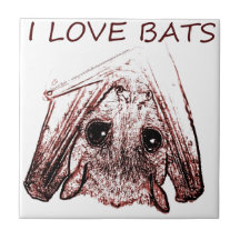 I LOVE BATS TILE