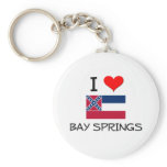 I Love Bay Springs Mississippi Key Chain
