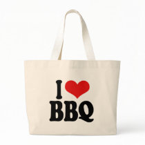 I Love BBQ Tote Bag