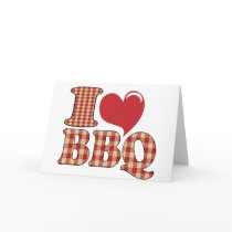 I Love BBQ Greeting Card