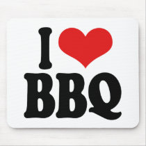 I Love BBQ Mouse Pads