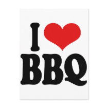 I Love BBQ Postcards