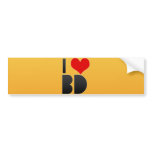 I Love BD Bumper Sticker