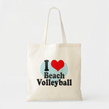 I love Beach Volleyball Canvas Bags