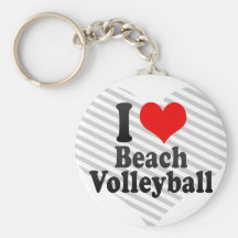 I love Beach Volleyball Key Chain