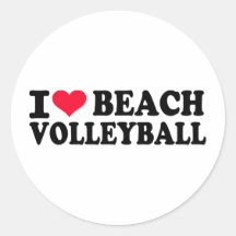 I love Beach Volleyball Stickers