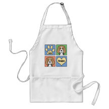 I Love Beagles Aprons