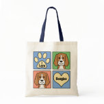 I Love Beagles Canvas Bag