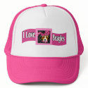 I Love Beagles hats