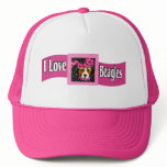 I Love Beagles hats
