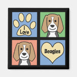 I Love Beagles Magnets